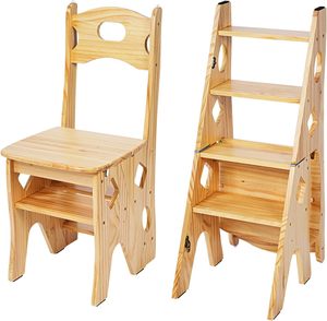 <span class=keywords><strong>Escalera</strong></span> <span class=keywords><strong>de</strong></span> <span class=keywords><strong>madera</strong></span> <span class=keywords><strong>plegable</strong></span> <span class=keywords><strong>de</strong></span> 4 peldaños, silla <span class=keywords><strong>escalera</strong></span> sólida, soporte <span class=keywords><strong>de</strong></span> exhibición <span class=keywords><strong>de</strong></span> <span class=keywords><strong>madera</strong></span>, estante para flores, para interior - Product Image 2