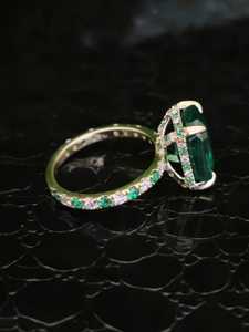 Anillos de Moda Clásicos Personalizados para Mujer, Anillo de Diamante Cultivado en Laboratorio con Corte Esmeralda, Oro de 14k y 18k, Regalo de Aniversario, Joyas RIZTA de Lujo - Product Image 3