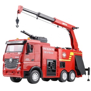 Camion de pompiers télécommandé Huina 1362 1/18 RC 9CH en alliage avec éclairage, pulvérisation d'eau et fonction de camion de pompiers - Product Image 3