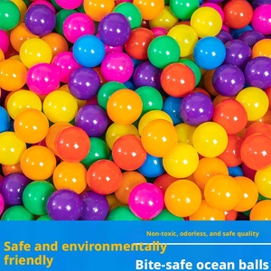 Balles de piscine en plastique multicolores amusantes et douces pour bébés, vente en gros - Product Image 6