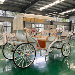 Nuevo Diseño de Carruaje Eléctrico Personalizado de 6 Plazas para Bodas, Tipo Cenicienta o Calabaza, Arrastrado por Caballos - Product Image 5