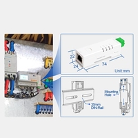 Convertidor de Dispositivos GCSY DIN Rail RS485 a Ethernet, Puerta de Enlace Modbus IOT, Servidor de Dispositivos Serie Modbus RTU a Modbus TCP USR-DR134