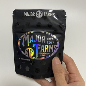 Custom 1g 3.5g 7g 14g 28g Child Resistant Resealable Ziplock Plastic Smell Proof Mylar Storage Packaging Bag