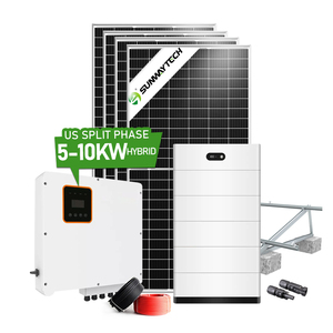Toàn Bộ nhà 5KW 8KW lai năng lượng mặt trời hệ thống Kit chúng tôi chia giai đoạn 10KW năng lượng mặt trời bảng điều khiển hệ thống điện với pin - Product Image 1