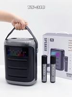 Altavoz Karaoke Portátil SU.YOSD YS-318 de 4 Pulgadas y 15W con Bluetooth, Micrófonos Inalámbricos Dobles, Batería Integrada (3600mAh) y Luces RGB