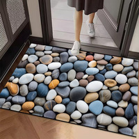 Tapis de cuisine personnalisable en terre de diatomée, motif pavés 3D, antidérapant, fabriqué à la machine, carré, imprimé, options de taille