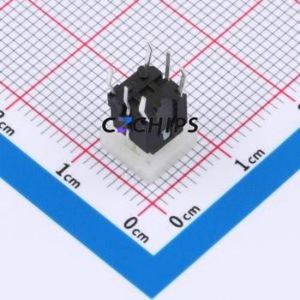 TSL06131-100B330BE-1C02-004F Tactile Switch Through hole-7P,6x6mm Switch Single Pole Single Throw Rectangle Button 1.8N 6mm - Product Image 2