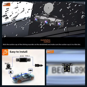 4 Channel Dash Cam Car 360 Degree Dashcam FHD 1080P Front Rear Inner Left and Right with <strong>3</strong> Inch IPS Display - Product Image 5