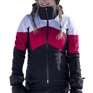 Oem производство женщин зимние с длинными рукавами с капюшоном уличная водонепроницаемая ветрозащитная Лыжная куртка