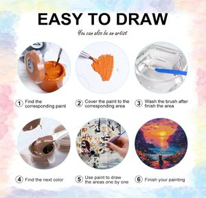 Pintura por Números Personalizada con Fotos de Gatos, Flores, Atardecer, Lago y Montaña, <span class=keywords><strong>Lienzo</strong></span> Nuevo Clásico/Postmoderno para el Hogar - Product Image 4