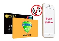 Protecteur de carte de bloqueur d'imprimante PVC Double face de luxe 13.56MHz RFID NFC Signal bloquant l'accessoire de contrôle d'accès de puce de bouclier