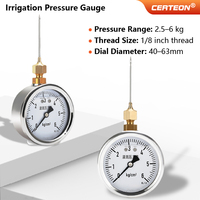 PSI Water Pressure Gauge for Irrigation Hose, Garden Drip Irrigation Agricultural Pressure Meter Monitor