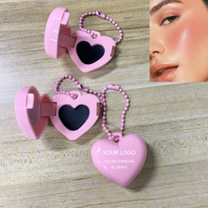 Porte-clés blush crème en forme de cœur, changeant de couleur, activé par le pH, maquillage naturel waterproof pour <span class=keywords><strong>femme</strong></span> - Meilleure vente - Product Image 5