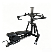 Équipement de fitness multifonctionnel 4-en-1 : Banc de musculation réglable, Planche de levage de poids, Machine à force convergente à levier