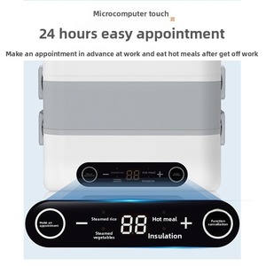 Termo térmico de calefacción multifuncional de 2L, fiambrera de cocina, fiambrera multicapa, calentador de alimentos, fiambrera eléctrica 3 en 1 - Product Image 2