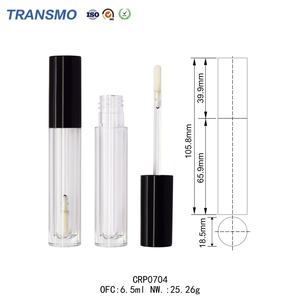 Emballage de gloss à lèvres, gloss à lèvres personnalisé, contenants de gloss à lèvres avec pinceau, tubes de gloss à lèvres transparents avec applicateur, 6,5 ml - Product Image 2