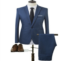 Costume d'affaires d'automne à la mode pour homme, Slim, coréen, manteau, meilleur homme, costume à un bouton
