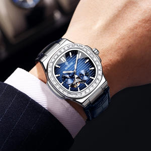 Montre mécanique automatique pour homme Binbond -1116 authentique, en acier inoxydable, résistante à l'eau 50m, tourbillon, cadran ajouré, style business - Product Image 2