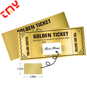 Tùy Chỉnh In Ấn Thiết Lập Hoạt Động Quảng Cáo Raffle Scratch Off Thẻ Vàng Vé Với Phong Bì Và Scratch Off Dán - Product Image 3