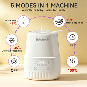 Chauffe-biberon électrique portable multifonctionnel 5 modes, très vendu, pour réchauffer le lait, stériliser, réchauffer les aliments et maintenir au chaud - Product Image 2