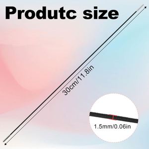 10" Round Elastic Stretch Cord with Metal Barbs <b>Black</b> Hat <b>String</b> Loop for Party Cosplay Crafts Sewing Book Binding Travel Signs - Product Image 2