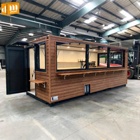 Restaurant modulaire préfabriqué moderne en conteneur pour café en plein air et boutique de café, maison mobile miniature