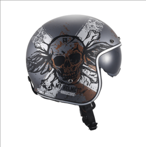 Casque modulaire demi-face vintage MT Helmets Cruiser CE/ABS 4 saisons à dégagement rapide en cuir rétro, neuf, directement de l'usine - Product Image 6
