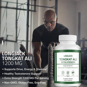 TONGKAT ALI Extra Strength, 60 капсул, добавка для мужчин, энергия и выносливость, 1200 мг на порцию, улучшает мужскую потенцию - Product Image 3