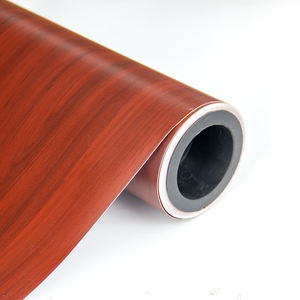 Papier peint auto-adhésif moderne à motif géométrique, grain de <span class=keywords><strong>bois</strong></span> rouge, antistatique, imperméable, résistant à l'humidité et aux moisissures, pour écoles - Product Image 5