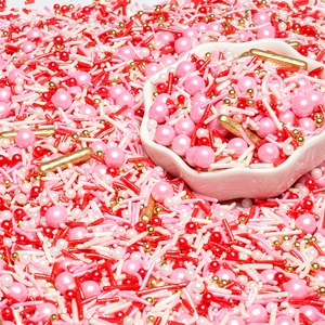 Sprinkles de flores rojas en forma de corazón para el Día de <span class=keywords><strong>San</strong></span> Valentín, pastel de boda, decoración de cupcakes, bolsa de forma sólida para CELEBRACIÓN DE <span class=keywords><strong>San</strong></span> Valentín - Product Image 4
