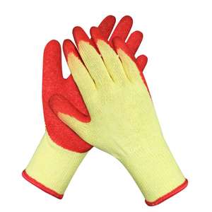 Gants de sécurité en CVC enduits de latex froissé, antidérapants, résistants à l'abrasion, avec doublure en polyester élastique pour les travaux de construction - Product Image 4
