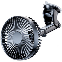 Ventilador de Coche Plegable con Soporte de Succión, Enfriador de Aire Ajustable de 6 Pulgadas, Conexión USB, Silencioso, Alto Flujo de Aire, Ventilador Portátil
