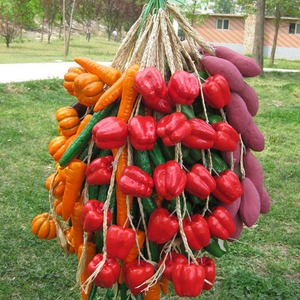 Simulazione frutta e verdura stringa all'ingrosso fattoria decorazione appesa aglio pepe di mais M - Product Image 2