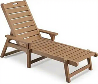 Chaise longue avec dossier réglable, chaise longue-lit en polyéthylène résistant aux intempéries, adaptée pour le bord de la piscine, la véranda, la terrasse