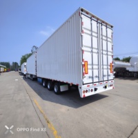 Remorque de fret logistique à 3 essieux à bas prix, de haute qualité et personnalisable, semi-remorque de type boîte fermée de 16 mètres