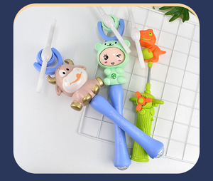 Children's Stick Toy with <b>Light</b> Music <b>Projection</b> Cartoon Dinosaur Cow Rabbit Mouse Windmill for Boys - Product Image 5
