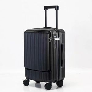 Valise de luxe moderne à ouverture frontale valise unisexe avec serrure TSA valise de voyage prête à l'emploi en alliage d'aluminium à roulettes - Product Image 3