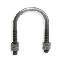 Boulon en U en acier au carbone ASME B18.2 avec écrous et rondelles, attache pour tuyau de 1/2 pouce à 4 pouces