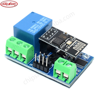 #51168 ESP8266 Módulo de relé WiFi de 1 vía, interruptor de Control remoto para el hogar inteligente ESP01, módulo inalámbrico WIFI, aplicación de teléfono