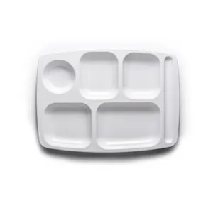 Jamie Tableware White Melamine 6 Compartment Dinner Plates