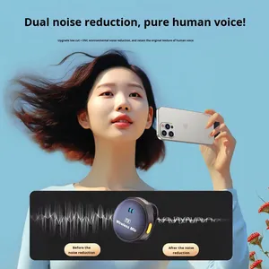Q8 마그네틱 무선 라발리에 마이크 원투투 충전 케이스 라이브 스트리밍을 위한 스마트 노이즈 감소 기능 - Product Image 2
