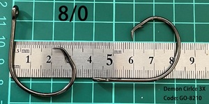 NOUVEAU 6/0-14/0 #   Hameçon circulaire en acier à haute teneur en carbone 110 8210 non décalé pour la pêche en mer en eau salée - Product Image 6