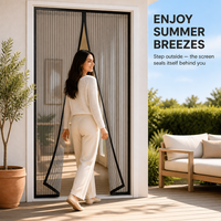 Moustiquaire magnétique moderne pour porte et fenêtre, 100% polyester, tailles personnalisées, usage domestique, vente en gros, OEM, ODM
