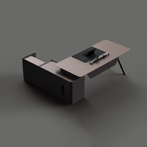 Muebles de oficina Escritorio ejecutivo Mesa de oficina de madera Escritorio de oficina de gerente en forma de L de lujo - Product Image 1
