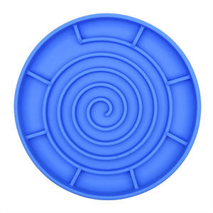 Sans BPA Portable Chien Pet Alimentation Lente bols Durable Cercles Motif Rond Silicone Chien Animaux Plus Lent Mangeoire <span class=keywords><strong>Bol</strong></span> - Product Image 3