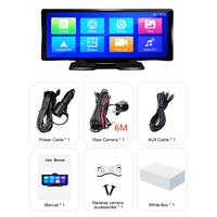 10.26 pouces 4K 3840*2160P Dash Cam Carplay & Android Auto voiture tableau de bord enregistrement vidéo WIFI ADAS boucle enregistrement téléphone APP voiture Dvr