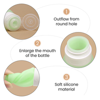 Bouteille souple en silicone 60 ml – Contenant de voyage pour shampoing, emballage cosmétique rechargeable, anti-fuite, pour l'hygiène des chiens