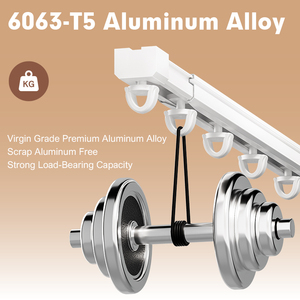 Cuttable Telescopic Adjustable <b>Curtain</b> Rail Flexible Length Aluminium Window Track - Product Image 3