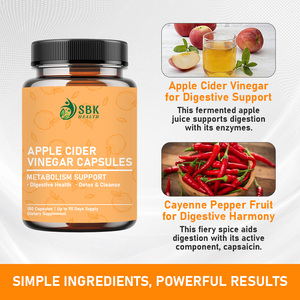 Factory Wholesales 90 Days Supply Apple Cider Vinegar Capsules Slimming Pills Promote Digestive Health Detox Cleanse Capsules - Product Image 4