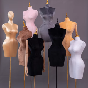 Maniquí de terciopelo BBL curvilíneo brasileño para mujer, forma de vestido de novia, medio cuerpo, talla grande, busto grande, trasero, ajustable para ropa - Product Image 1